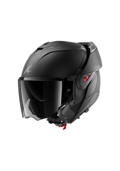 Shark Oxo Dark Shadow Mat Siyah Modüler Kask Renkli Cam Hediyelidir Mat Siyah