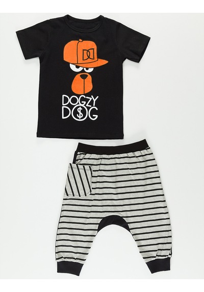DD Hiphop Erkek Çocuk T-shirt Kapri Şort Takım