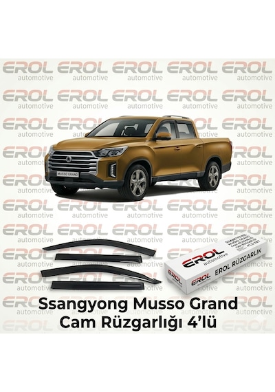 Mkm 7106 Vk Ssangyongmusso Grand 2019 4'lü Pıckup Mugen Cam Rüz. Siyah