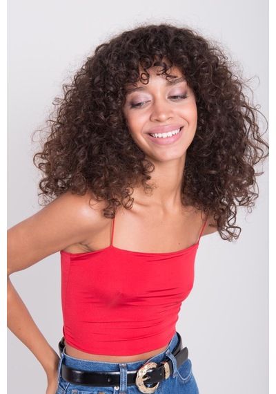 Askılı Crop Top Buz Mavisi