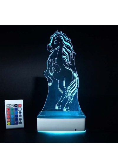 Özel Tasarım Şahlanan At 3D Led Lamba (458694001)