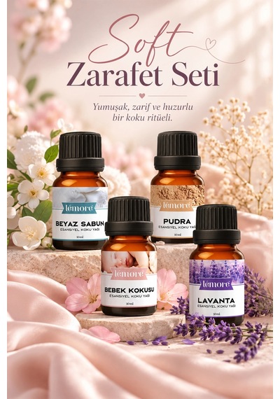 Soft Zarafet Seti 4 Lü Esansiyel Koku Yağı Difüzör Ve Buhurdanlık Esansı Çok Çeşitli