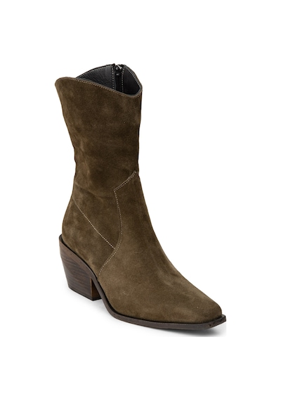 Deery Kadın Hakiki Süet Haki Western Bot - Z1564zhakc01 Haki
