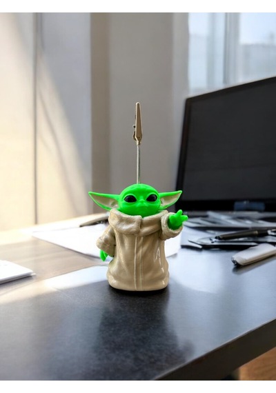 Yeşil Adam Yoda Fotoğraf Not Tutucu Ofis Masası Tutacak Hediyelik Tek Tutacak