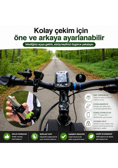 Aksiyon Kamerası Ve Telefonlar İçin Göğüs Bandı 360 Derece Dönebilen Siyah