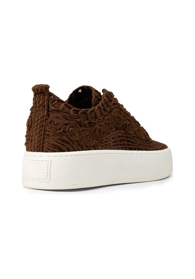 Deery Kadın Kahverengi Örgülü Sneaker Ayakkabı - K0046zkhvm01