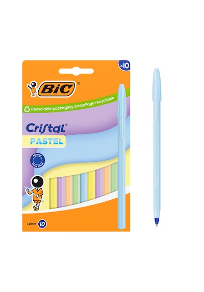 Bıc Cristal Pastel Tükenmez Kalem 10 Lu Set Çok Renkli
