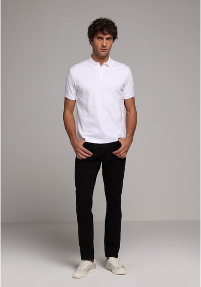 Colin's Colins Regular Fit Polo Yaka Düz Erkek Beyaz Kısa Kol Tişört Cl1080054 Q1.v2 Wht
