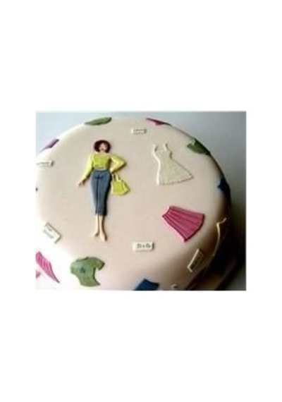 Patchwork Fashion Kız Pasta Süsleme Kalıbı 12,5x3,5 Cm Diğer