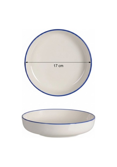 6'lı Toledo Kase 17cm Rim Lacivert Rinart Krem