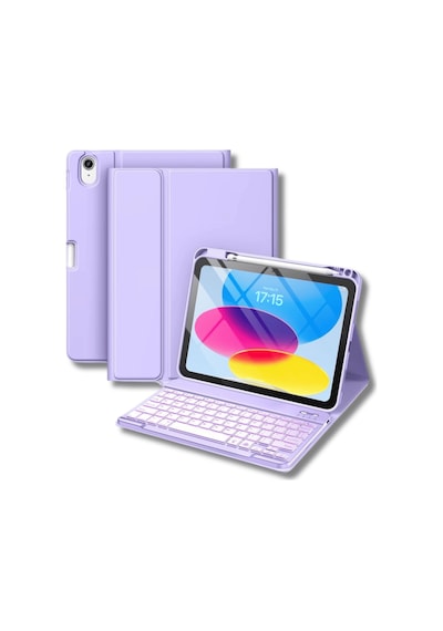 Apple Uyumlu iPad 11. Nesil A16 Çipli 2024 2025 Klavyeli Tablet Kılıfı Klavye + Stand