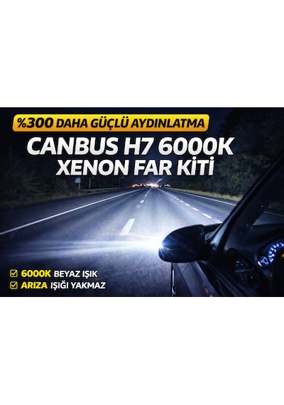 H7 6000k Canbus Xenon Far Kiti 0