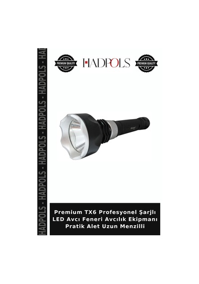 Premium Tx6 Profesyonel Şarjlı Led Avcı Feneri Avcılık Ekipmanı Pratik Alet Uzun Menzilli