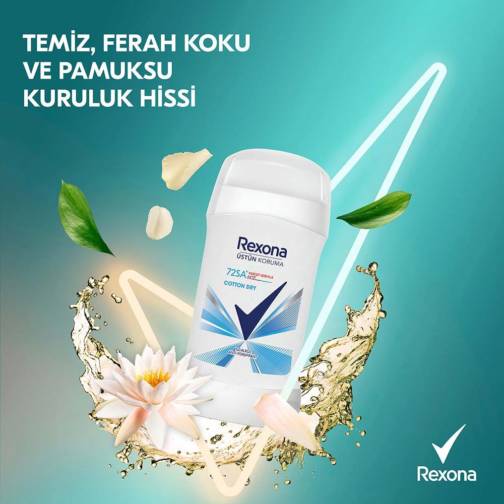 Rexona Kadın Stick Deodorant Cotton Dry 50 Ml X2