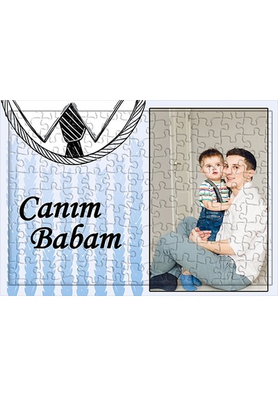 Babalar Günü Hediyesi Yapboz - Fotoğraflı Canım Babam Puzzle