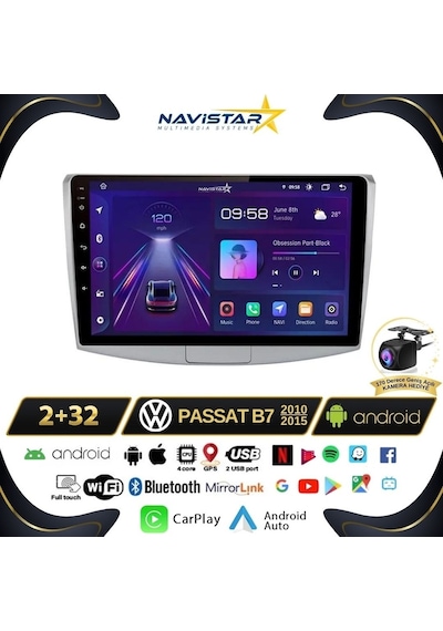Volkswagen Passat B7 2+32gb Android 13 Kablosuz Carplay 2010-201