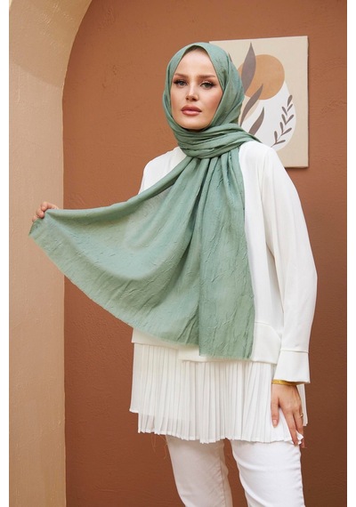 Bambu Kraş Şal Tesettür Giyim, Yüksek Kalite, Hafif, Rahat, Şık, Premium, Lux, Shawl, Scarf Mint Yeşili