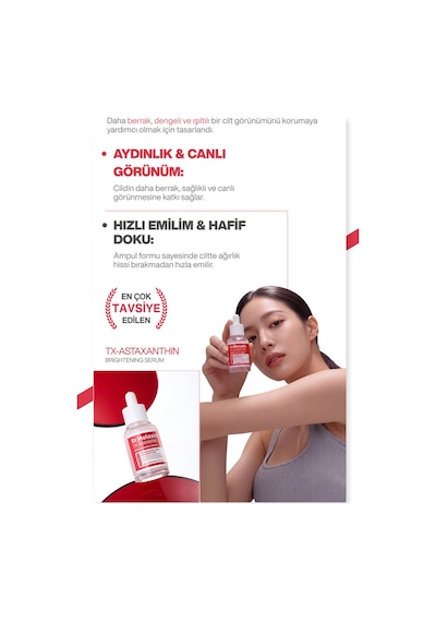 Leke Karşıtı Aydınlatıcı Ampül Astaxanthin Içerikli, Cilt Tonu Eşitleyici Aydınlatıcı Bakım 30ml