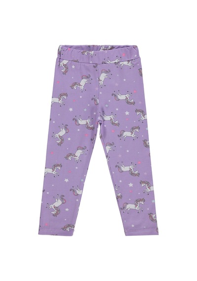 Civil Girls Unicorn Baskılı 2 -5 Yaş Tayt  - Lila 41973568126S1