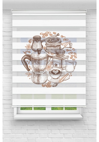 Perdeoutlet38 Enxboy Kahve Dijital Baskılı Zebra Perde-cocuk Odası-stor Perde Renkli