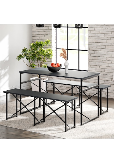 Masa Takımı Bench Bank Masa Seti 120x60 Masa Mutfak Masası Yemek