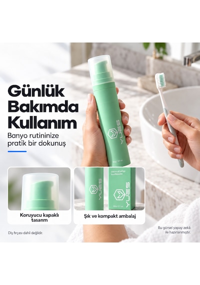 Yues Hindistan Cevizi Aromalı Florürlü Pompalı Diş Macunu 60 G Beyazlatma