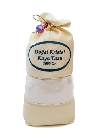 Çankırı Kristal Kaya Tuzu Ince Çekilmiş Beyaz 1 Kg. Orijinal Bez Torba