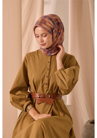 Silk Home Soft Eşarp 73096-14 Yavruağzı, Parlament, Koyu Vizon, Küf Yeşili