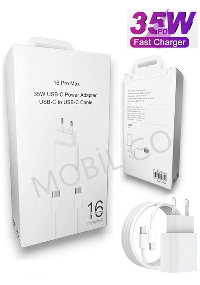 Apple Uyumlu iPhone 15 16 - 15 16 Pro - 15 16 Plus - 15 16 Pro Max 16e Hızlı Şarj Aleti 35w Type-c -
