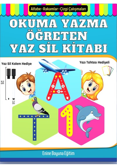 Okuma Yazma Öğreten Yaz Sil Kitabı (3-7 YAŞ)