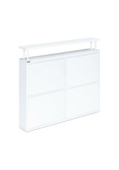 Ceha Tablalı 4'lü Metal Ayakkabılık Kar Beyaz - K.AYK-2.4/B/P 9003 Ceha Tablalı 4'lü Metal Ayakkabılık Kar Beyaz - K.AYK-2.4/B/P 9003