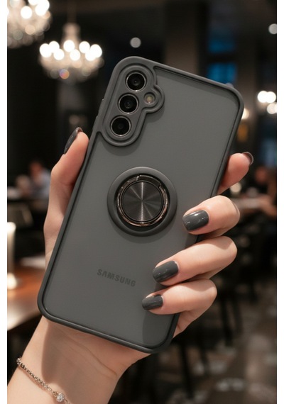 Samsung Galaxy A24 4g İçin Kamera Korumalı Yüzüklü Kılıf - Leke Tutmaz Mat Ve Dayanıklı Yapı