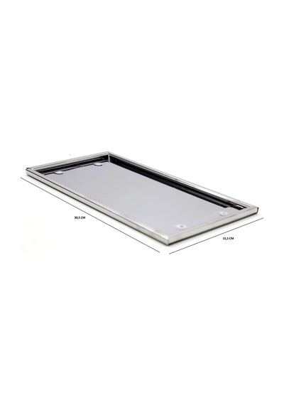 Mega Oto Market Paslanmaz Krom Metal Köşe Plakalık 31cm X 15.5cm 2 Adet 357560974