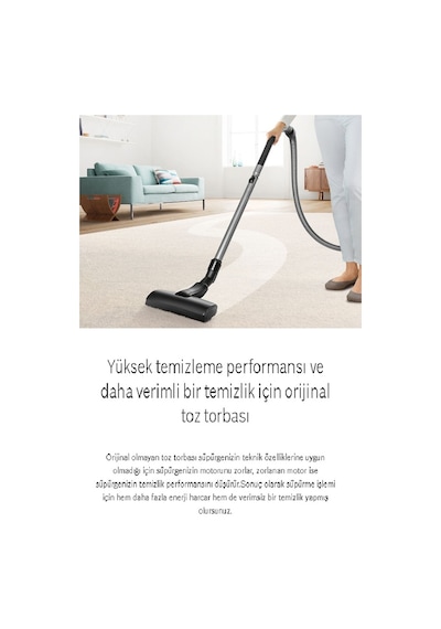 Bosch Uyumlu G Tipi Elektrikli Süpürge Bez Toz Torbası