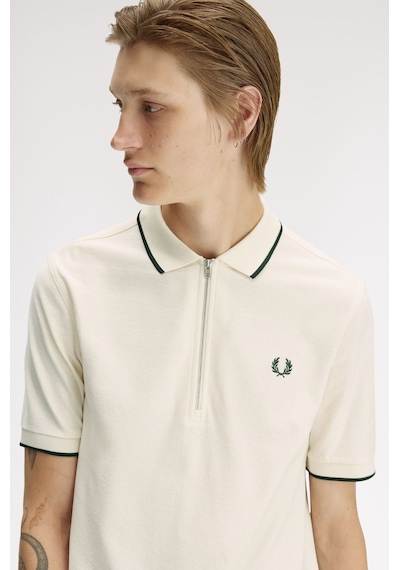 Fred Perry M2383 Crepe Pique Erkek Polo Tişört Ekru