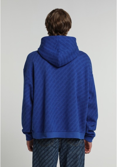 Colin's Colins Oversize Fit Kapüşonlu Baskılı Erkek Mavi Sweatshirt Cl1083414 Q1.v2 Inv İndigo