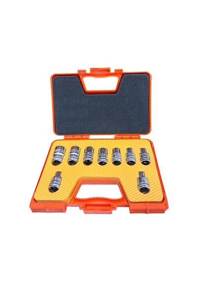 Rico 007-RC9010 9 Parça 1/2 Torx Lokma Seti Takımı E Dişi Kısa