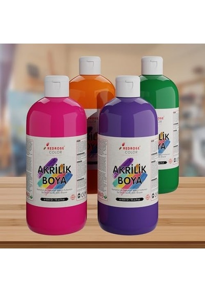 Ara Renkler Akrilik Boya 4&apos Lü Set 4x500 Gr