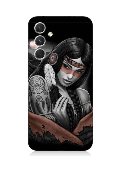 Samsung Galaxy A24 Uyumlu Kızılldereli Kız Dreamcatcher Desenli Silikon Kılıf