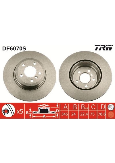 Fren Dıskı Arka Adet Bmw E70 F15 E71 F16 34216886480