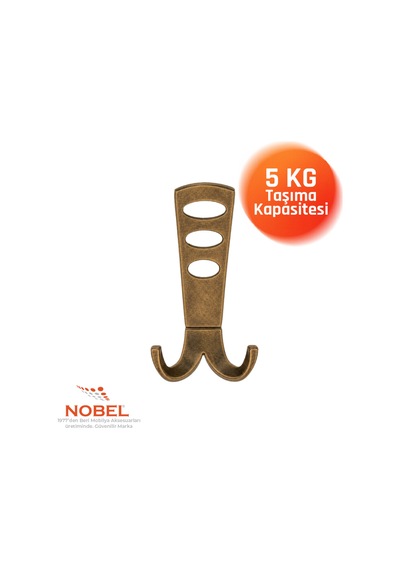 Seylan Portmanto Askısı, Metal Vestiyer Askısı, Anti K Sari, Duvar Ve Dolap Askılığı 5'li Set Vidalı