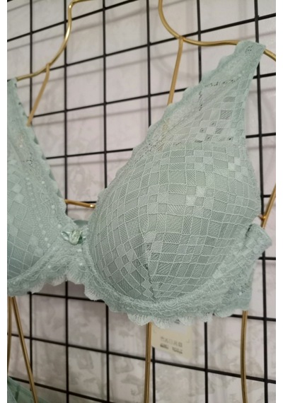 Avrissa Kadın Su Yeşili Dantel Detaylı Şık Bralet İç Çamaşır Takımı Yeşil