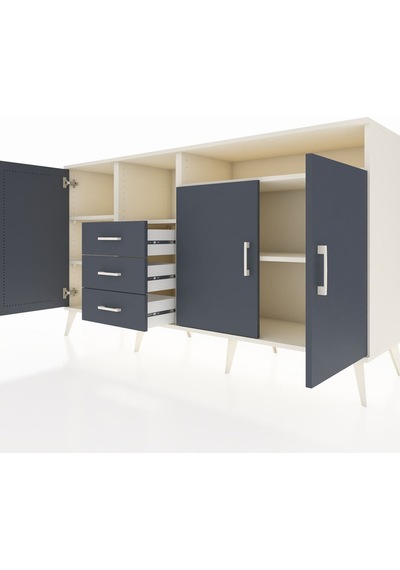 Hyperion Konsol 5 Raflı 3 Çekmeceli 3 Kapaklı 176x44x99 Aytaşı-antrasit Aytası/antrasıt - Aytası Hyperion Konsol 5 Raflı 3 Çekmeceli 3 Kapaklı 176x44x99 Aytaşı-antrasit Aytası/antrasıt - Aytası