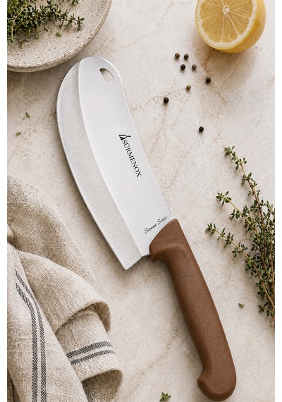 Sürmene Silver Serisi Börek Pizza Bıçağı Kahve Sap Pide Salata Kıyma Mutfak Bıçak Hds-111 Kahverengi