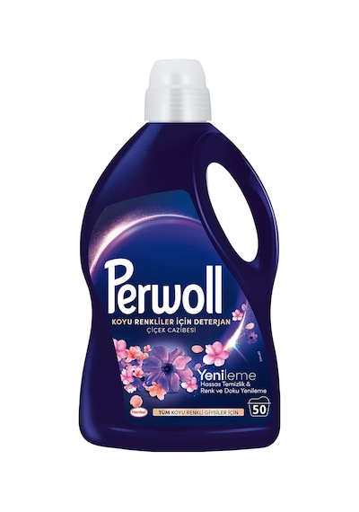 Perwoll Çiçek Cazibesi Koyu Renkler için Sıvı Çamaşır Deterjanı 200 Yıkama 4 x 2750 ML