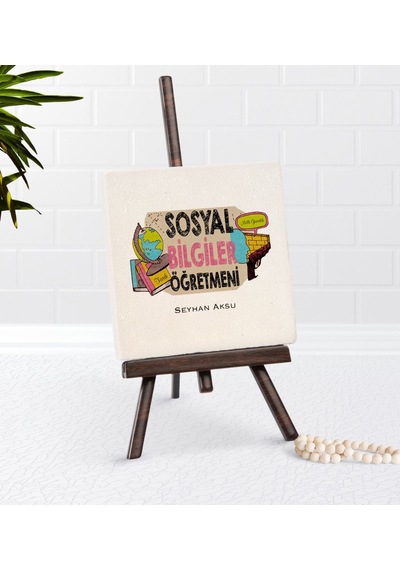 Kişiye Özel Sosyal Bilgiler Öğretmeni Şovaleli Doğal Taş-3
