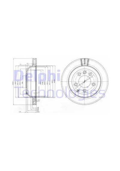 DELPHI BG3775C FREN DİSKİ ARKA TOUAREG 7L 02- TOUAREG 7P 10- / Q7