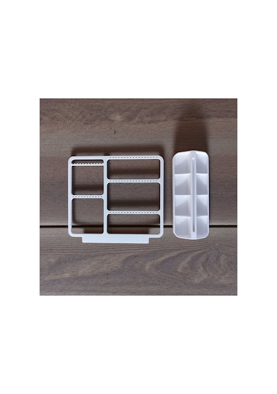 Çok Amaçlı Beyaz Takı Organizeri - Küpe, Kolye Ve Yüzük Standı 200x183x4mm Beyaz