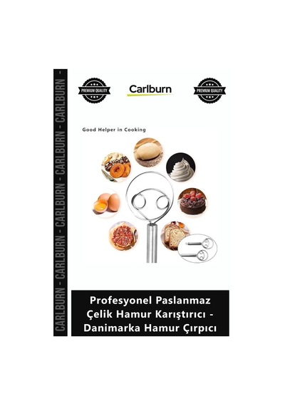 Özel Üretim Ekmek Pizza Şef Profesyonel Paslanmaz Çelik Hamur Karıştırıcı Danimarka Hamur Çırpıcı