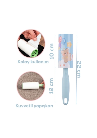 Porsima Kedi Köpek Tüy Toplayıcı 1 Adet Aparat + 17 Adet Yedek Rulo 510 Yaprak